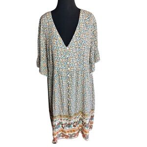 SHEIN Floral Peasant Tunic | Dress | 3XL